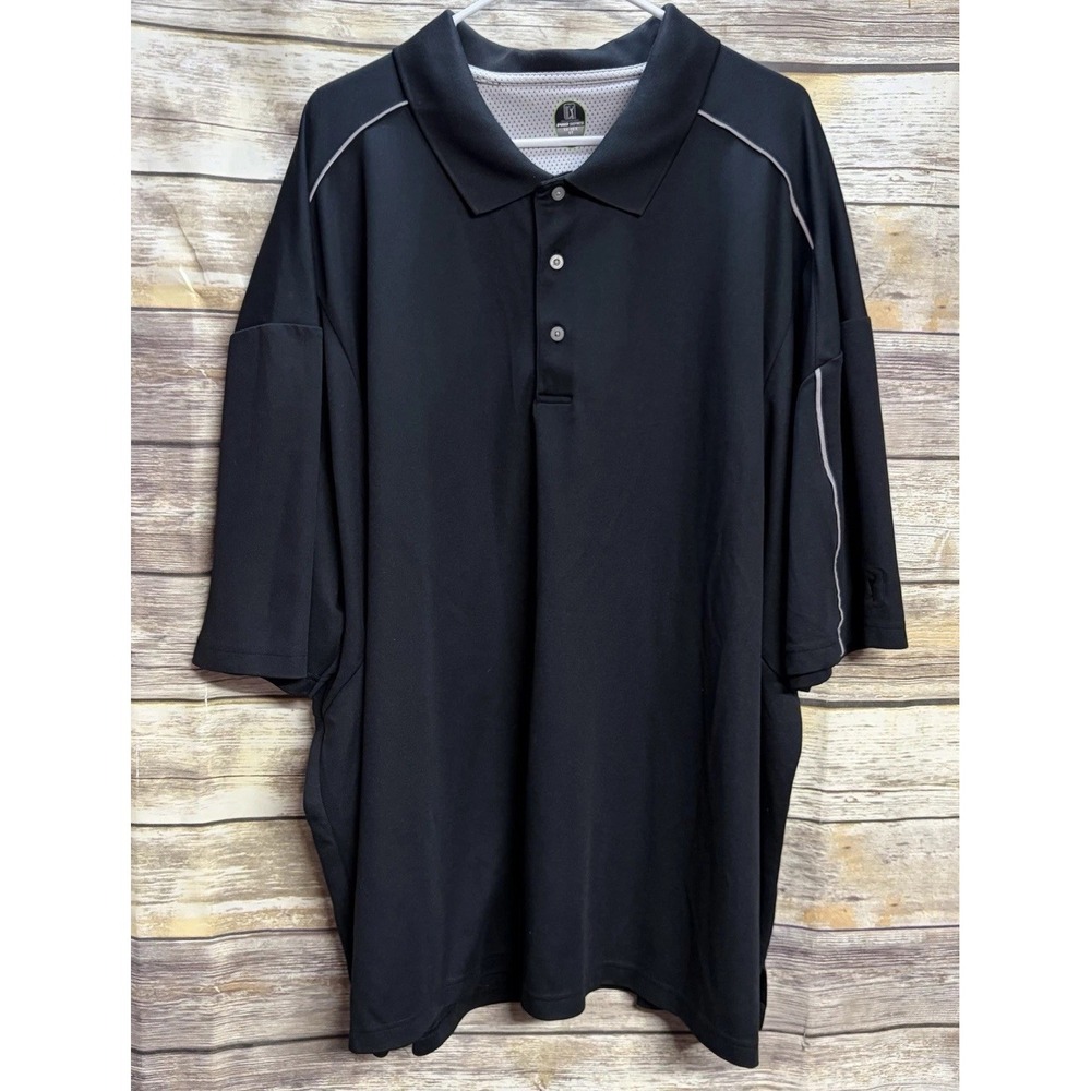 On Tour golf men's 5XL 5  black short sleeve polo shirt Outdoors